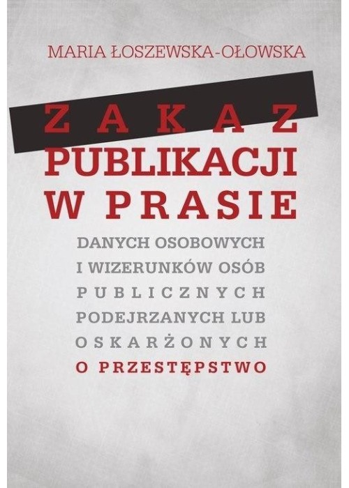 Zakaz publikacji w prasie danych osobowych...