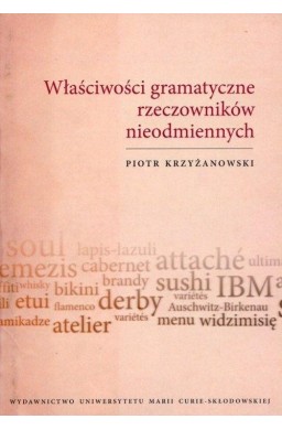 Właściwości gramatyczne rzeczowników nieodmiennych