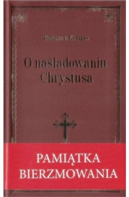 O naśladowniu Chrystusa- bordowa oprawa bierzm.