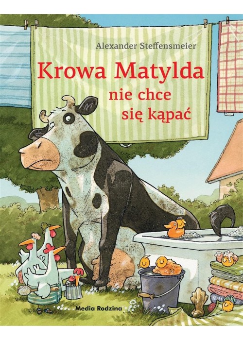 Krowa Matylda nie chce się kąpać