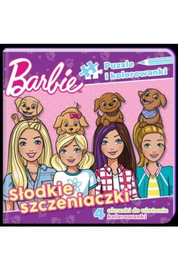 Barbie. Puzzle i kolorowanki. Słodkie szczeniaczki