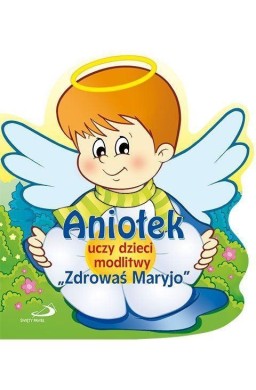 Aniołek uczy dzieci modlitwy Zdrowaś Maryjo