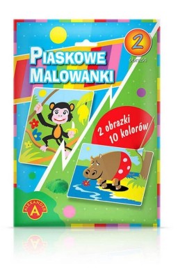 Piaskowe malowanki - Hipopotam, małpa ALEX