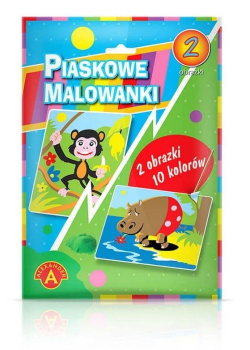 Piaskowe malowanki - Hipopotam, małpa ALEX