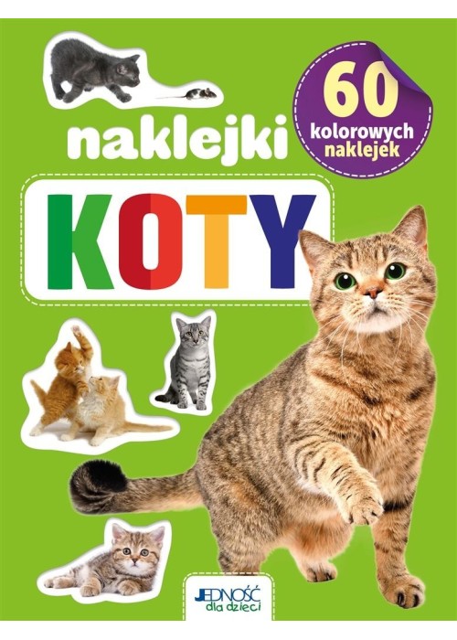 Koty. 60 kolorowych naklejek