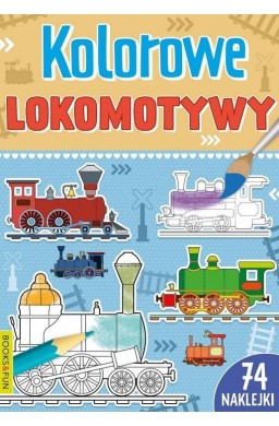 Kolorowe lokomotywy z naklejkami