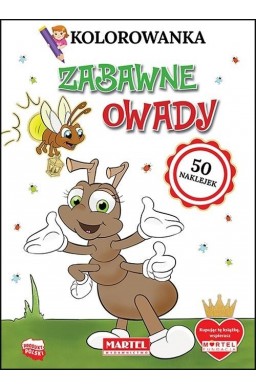 Kolorowanka. Zabawne owady z naklejkami