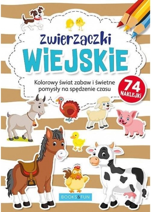 Kolorowanka z naklejkami - Zwierzaczki wiejskie