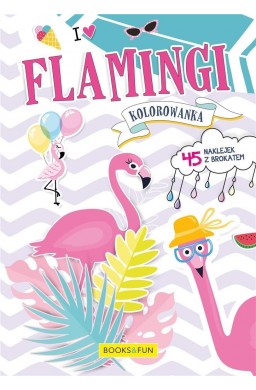 Kolorowanka z naklejkami - Flamingi