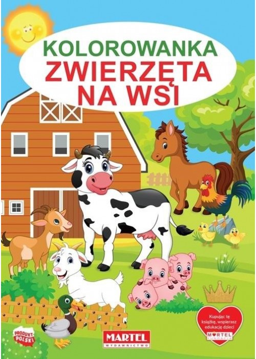 Kolorowanka. Zwierzęta na wsi