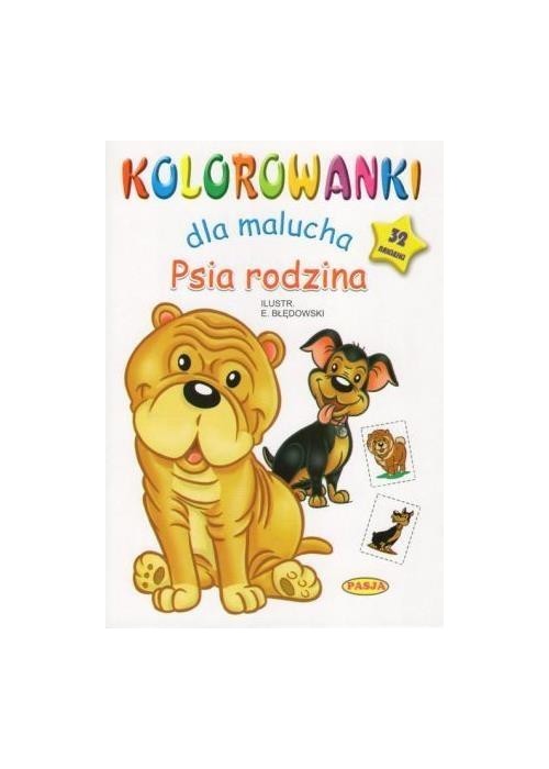 Kolorowanki dla malucha. Psia rodzina