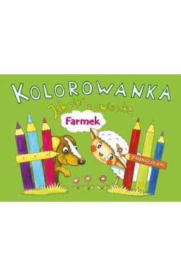 Kolorowanka. Jak pies z owieczką. Farmek