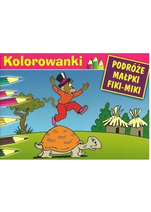 Malowanka - Podróże małpki Fiki-Miki. Żółw G&P