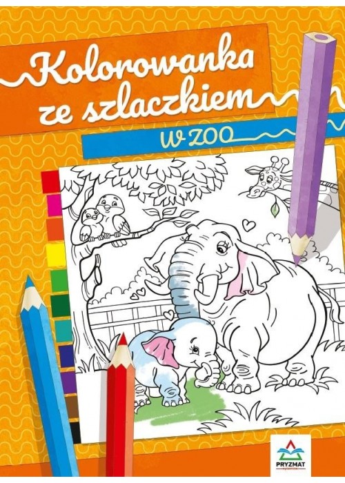 Kolorowanka ze szlaczkiem. W ZOO