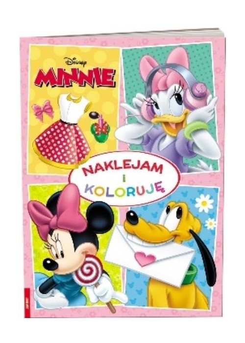 Minnie. Naklejam i koloruje