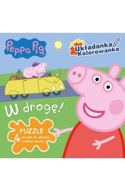 Świnka Peppa. W drogę!. Ukłdanka, kolorowanka