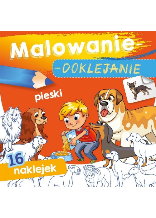 Malowanie-doklejanie. Pieski