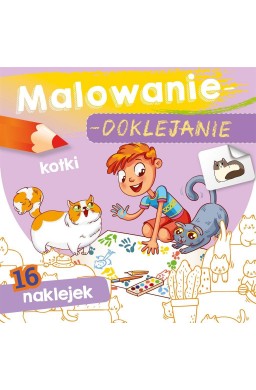 Malowanie-doklejanie. Kotki