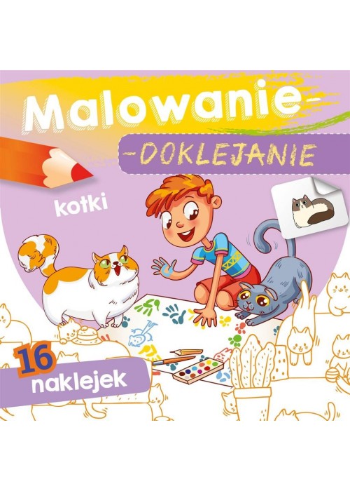 Malowanie-doklejanie. Kotki