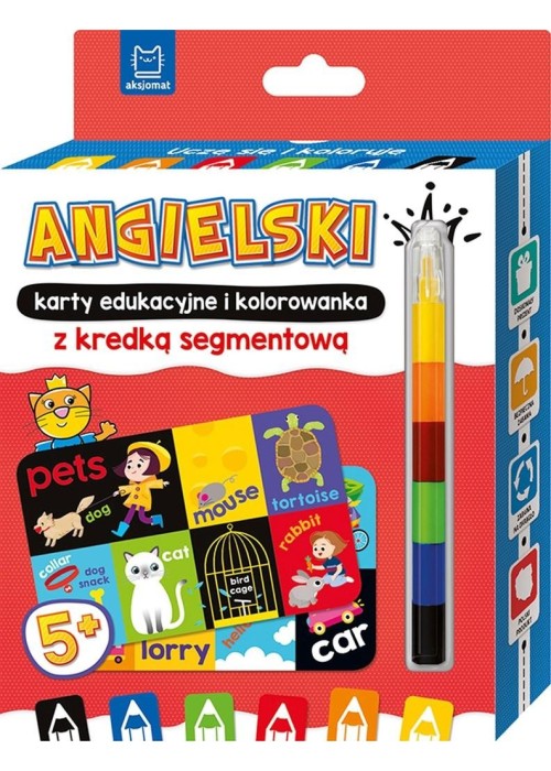 Uczę się i koloruję 5+ Angielski. Karty edukacyjne